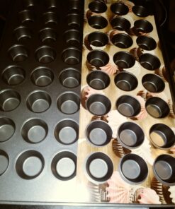 Wilton Perfect Results Non-Stick Mega Mini Muffin Pan & Mini Cupcake Pan, 48-Cup Pan, Steel Mega - Mini 48-Cup Muffin Baking Pan 42 A1MgomzYnIL