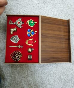 The Legend of Zelda Twilight Princess & Hylian Shield & Master Sword finest collection sets keychain/necklace/jewelry series Red-10set 67 A1Mx8DxU6NL