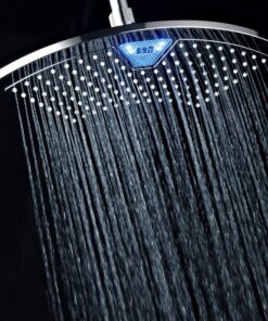 Dream Spa AquaFan 12 inch All-Chrome Rainfall-LED-Shower-Head with Color-Changing LED/LCD Temperature Display 26 A1N41TyEDKL