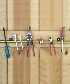 Master Magnetics 24” Heavy-Duty Magnetic Tool Holder, Easy-Install, 20-lb per inch Pull Force, Black Powder Coat with Yellow Stripe (AM1PLC) 24" 29 A1N8J3XRyLL