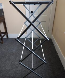 Honey-Can-Do Deluxe Metal Collapsible Clothes Drying Rack, 50 lbs, 29" x 14.2" x 42.1", White & Grey White and Grey 44 A1NJelotazL 2