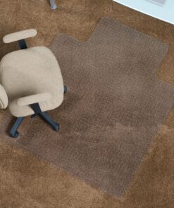 ES Robbins EverLife Anchor Bar Lipped Vinyl Chair Mat for High Pile Carpet, 45 by 53-Inch, Clear 12 A1NOA7KoiHL