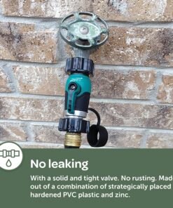 Garden Hose Shut Off Valve, Garden Hose Connector, Water Hose Shut Off Valve, Hose Valve Shut Off, Shut Off Valve for Garden, Garden Hose Shut off valve Heavy Duty 0° Straight 24 A1OBS3cvwqL