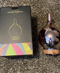 Porseme Rose Gold Essential Oil Diffuser 3D Glass Aromatherapy Ultrasonic Humidifier, Waterless Auto-Off, Timer Setting, BPA Free, Air Refresh for Home Hotel Yoga Leisure SPA Gift 100ml A2-100ml Rose Gold Aladdin 26 A1PA17UlEUL