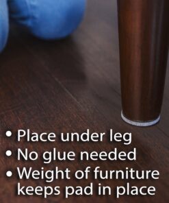 SlipToGrip 8 Pack Furniture Grippers by iPrimio - Furniture Non-Slip Pads 2" Round with 3/8" Heavy Duty Felt Core. No Adhesive. No Nails. Won't Harm Floors. 21 A1PlYptG9JL