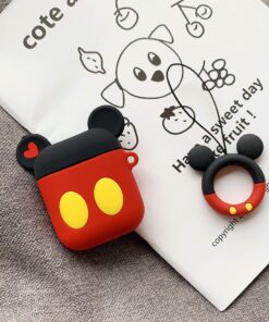 iFiLOVE Compatible with Airpods Case, Cute Cartoon Airpods Cover, Mickey Mouse Soft Silicone Shockproof Protective Case Cover Skin with Ring Buckle Holder for Apple Airpods 1 & 2 Charging Case(#1) #1 25 A1PyvCUXigL