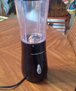 Hamilton Beach Portable Blender for Shakes and Smoothies with 14 Oz BPA Free Travel Cup and Lid, Durable Stainless Steel Blades for Powerful Blending Performance, Black (51101AV) 14 oz. 1 Jar 54 A1R2wXMqSVL