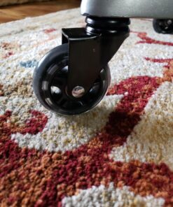 Slipstick CB690 Floor Protecting Rubber Office Chair Caster Wheels (Set ff 5), Roller Style, Universal 7/16" Stem, 3" Black Castors Black/Black 39 A1RHOCRYQHL