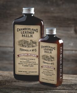 Leather Milk Leather Furniture Conditioner and Cleaner - Furniture Treatment No. 5 - for All Natural, Non-Toxic Leather Care. Made in The USA. 2 Sizes. Includes Premium Applicator Pad! 12 oz 19 A1RR0ezt2CL
