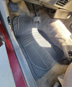 OxGord Universal Fit 3-Piece Full Set Ridged Heavy Duty Rubber Floor Mat - (Black) 3 PC Ridged Black 26 A1SMlOwhkyL