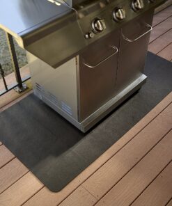 Diversitech Outdoor Gas Grill BBQ Floor Mat 48" x 30" - Absorbant Protection for Decks & Patios, Black 11 A1SRdyXUApL