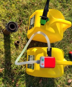 TERA PUMP 4th Gen TRFA01 Fuel Transfer Pump with Auto-Stop for Over-fill Protection (2.4 GPM) 3 Gas Can Adapters, Long Hose, Hand Fuel Pump for E15, E85, Gas, Diesel - Never Lift Heavy Gas Cans again Automatic Gas Can Pump 76 A1SdhuPEECL