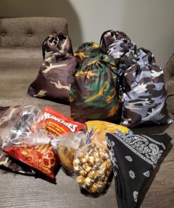 Camouflage Drawstring Travel Bags Pouch Sacks for Party Favors, Outdoor Camping Picnics, Hiking (12 Pack) 35 A1TgPyMVsYL