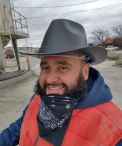 OccuNomix VCB200-06 Vulcan Cowboy Style Hard Hat with Ratchet Suspension, Black, One Size 43 A1Ts6vlOMQL