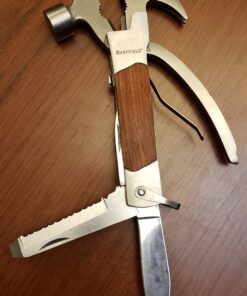 Sheffield 12913 Premium 14-in-1 Hammer Multi Tool, Multipurpose Tool for the Home, Camping Equipment, and Work, Hammer, Pliers, Survival Knife, & More 20 A1TzWiYTl7L