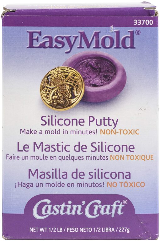 Environmental Technology Castin'Craft EasyMold Silicone Putty (½ lb Kit) 2 Part Molding Compound | Food Safe & Non-Toxic | Heat-Resistant Molds for Casting Resin & Epoxy | Mold Making in Minutes