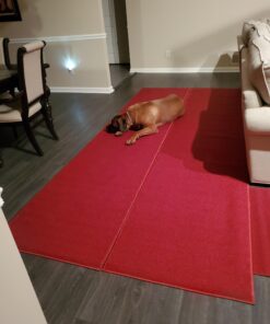 Machine Washable Modern Solid Design Non-Slip Rubberback 3x12 Traditional Runner Rug for Hallway, Kitchen, Bedroom, Living Room, 2'7" x 12', Red Solid Red Runner - 2'7" x 12' 41 A1UDdWzvvZL