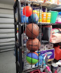 Rubbermaid Garage FastTrack Vertical Ball Rack, Satin Nickel, Wall Mounted Storage System, Holds up to 50 pounds, for Home/Garage 47 A1VjYXerlZL