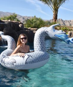 GoFloats Dragon Party Tube Inflatable Rafts - Choose From Fire Dragon and Ice Dragon, Pool Floats for Adults and Kids Ice Dragon Party Tube 22 A1VrwLaBJvL