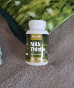 Jarrow Formulas Milk Thistle 150 mg With 30:1 Standardized Silymarin Extract, Dietary Supplement for Liver Function Support, 200 Veggie Capsules, 66-200 Day Supply 200 Servings (Pack of 1) 58 A1VsLwex1pL