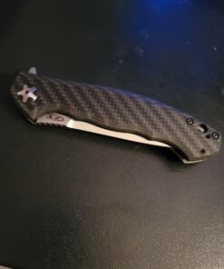 Zero Tolerance 0452CF; Pocket Knife with 4.1” Dual-Finished S35VN Steel Blade, Carbon Fiber Front and Titanium Back Handle Scales, KVT Ball-Bearing Opening, Frame Lock, Deep-Carry Pocketclip; 4.6 OZ.,Large 77 A1WVutmuyL