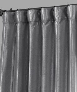 HPD Half Price Drapes Blackout Curtains for Bedroom & Living Room - Faux Silk Taffeta Blackout Curtain 50 X 84 (1 Panel), PTCH-BO112-84, Platinum 50W x 84L 13 A1WjDsoD5eL