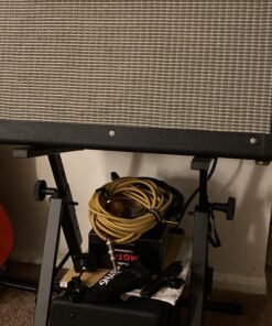 On-Stage RS7000 Tilt-Back Amp Stand (Setup for Guitar Combo Amplifiers and Speakers, 150 lb Capacity, Adjustable Height, Nonslip Rubber Arms and Feet, Portable, Folding, Steel, Black) 41 A1XJXh5JNYL