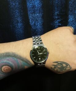 cofuo Mens Stainless Steel Analog Watch, Mens Luxury Wrist Dress Waterproof Watches, Quartz Classic Work Business Casual Watch with Roman Numeral Black 33 A1Y819CCWhL