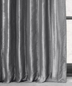 HPD Half Price Drapes Blackout Curtains for Bedroom & Living Room - Faux Silk Taffeta Blackout Curtain 50 X 84 (1 Panel), PTCH-BO112-84, Platinum 50W x 84L 16 A1YHH34A3L