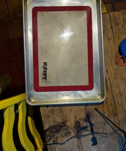 Kitzini Silicone Baking Mat Set. Non-Stick Silicone Mats for Baking. BPA Free Baking Sheets. Professional Grade Silicon Baking Sheet. INCL. 2 Half Sheets & 1 Quarter Silicone Baking Mats 2 Half & 1 Quarter Baking Sheets 33 A1YNQzf7QmL