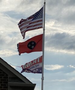 G128 American USA Flag | 4x6 Ft | StormFlyer Series Embroidered 220GSM Spun Polyester | Country Flag, Embroidered Stars, Sewn Stripes, Indoor/Outdoor, Brass Grommets, Heavy Duty, All Weather 35 A1YWfB mZ L