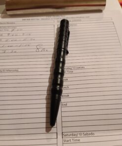 Smith & Wesson SWPENMP2BK 5.8in Aircraft Aluminum Refillable Tactical Screw Cap Pen for Outdoor, Survival, Camping and EDC 53 A1Z40rPeoTL