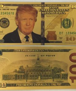 Authentic $100 President Donald Trump Authentic 24kt Gold Plated Commemorative Bank Note Collectors Item by Aizics Mint 18 A1ZslCNj6mL