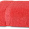 Utopia Towels - Luxurious Jumbo Bath Sheet 1 Piece - 600 GSM 100% Ring Spun Cotton Highly Absorbent and Quick Dry Extra Large Bath Towel - Super Soft Hotel Quality Towel (35 x 70 Inches, Coral) 1 Piece Bath Sheet