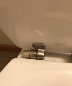 Mayfair 830NISL 000 Toilet Seat, 1 Pack-ROUND, White-Brushed Nickel Hinges 1 Pack - ROUND White - Brushed Nickel Hinges 33 A1cQvCsSSgL