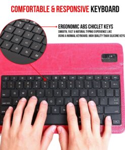 Alternative view of Alpatronix iPad Case with Keyboard, 9.7 inch KX130 Leather iPad Cover w/Detachable Wireless Bluetooth Keyboard Compatible w/Apple iPad 6 (2018), iPad 5 (2017), iPad Pro 9.7 & iPad Air 2/1 – Pink iPad 6/5, iPad Pro 9.7", iPad Air 2/1 (9.7-inch)