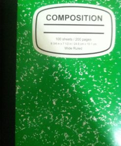 Green and White Composition Book