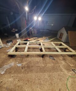 POWERTEC 8 Inch Heavy Duty Swivel Caster Wheels, Pneumatic Plate Casters with Rubber Knobby Tread for Workbench, Dolly, Cart, Trolley, Wagon & Chicken Coop, Large Castor Wheels, 1pk (17051) Swivel, 1pk 26 A1ef6badmtL