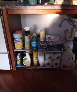 Surpahs 2 Tier Under Sink Expandable Shelf Organizer, Storage Rack (Silver) 33 A1epbqO3sbL