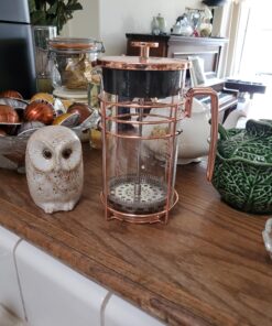 GROSCHE Borosilicate 3.3 Glass Universal Replacement Beaker for French Press Coffee and Tea Makers - Enhanced Coffee and Tea Brewing Experience (34.oz - Medium) 1000 ml / 34 oz / Medium 43 A1f ZPkfj4L