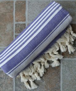 Dandelion - Basic Pattern - 100% Naturally-Dyed Cotton Turkish Towel Peshtemal - 71x39 Inches - Purple 9 A1gD8 vqRfL