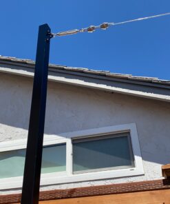 Litcher Globe String Light Suspension Kit, Outdoor Light Guide Wire, Vinyl Coated Stainless Steel Steel Cable,Include 150fts Transparent PVC and 304 Stainless Steel Wire Cable, Turnbuckle and Hooks 44 A1gb9sbBiSL