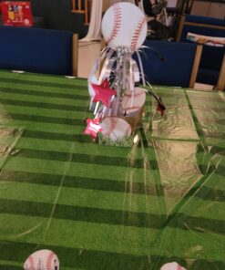 Creative Converting Sports Fanatic Baseball Centerpiece with Mini Cascade and Base, White 1 7 A1glDVSSR1L