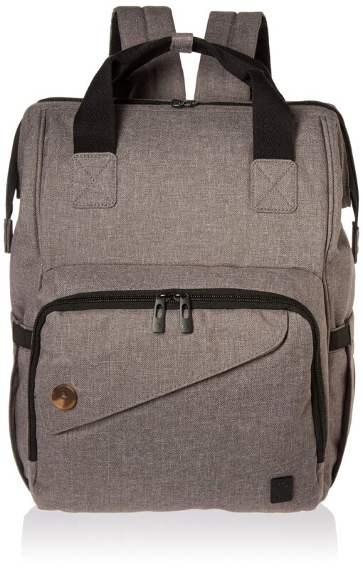 Backpack Diaper Bag Wide Open Design with Stroller Straps Changing Pad & Insulated Pockets for Both Mom & Dad