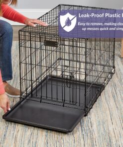 MidWest Homes for Pets Newly Enhanced Single Door iCrate Dog Crate, Includes Leak-Proof Pan, Floor Protecting Feet, Divider Panel & New Patented Features 34 A1h4QzJyG2L 11