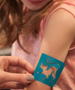 Face Paint Stencil Stickers for Painting Kit (104 Pieces) Thick Tattoo Stencil - Soft, Pliable and Easy to Stick Down and Reuse - Great for Birthdays, Sleepovers, School Carnivals, or Fundraisers 25 A1h4iEnkHcL