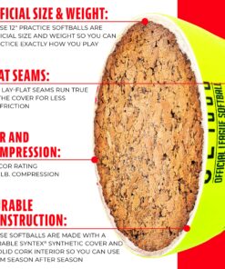 Franklin Sports Official Size Softballs - 12" Softballs - Fastpitch Practice Softballs - Great for Practice + Training - Official Size + Weight 4 Softballs 9 A1hq1 JSkrS