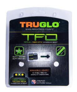 Truglo TFO Tritium & Fiber-Optic Handgun Sight Snag-Resistant Glowing Front & Rear Night Sights, Compatible with Springfield Armory XD Series Yellow Rear Sight 26 A1hyQgWS4AL