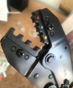 TITAN 11477 Ratcheting Wire Terminal Crimper Tool for Insulated Terminals, Fixed Jaw Crimper Fixed Jaw Crimper for Insulated Terminals 51 A1iRbzYOAtL