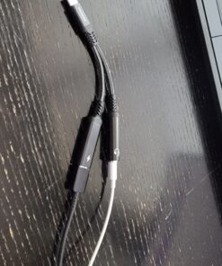 ZOOAUX USB C to 3.5mm Headphone and Charger Adapter,2 in 1 USB C to Aux Audio Jack with PD 60W Fast Charging Dongle Cable Cord for iPhone 15/15 Pro Max,Galaxy S23/S22/S21 Ultra, iPad Pro,Pixel(Black) Black 32 A1iqua0IdJL